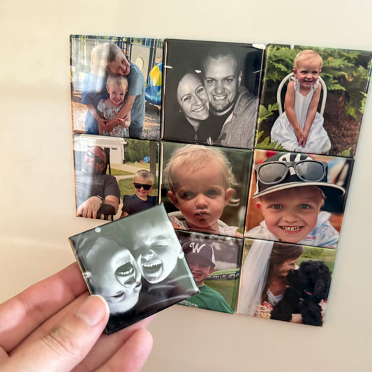 2" Square Photo Magnets (Set of 9)